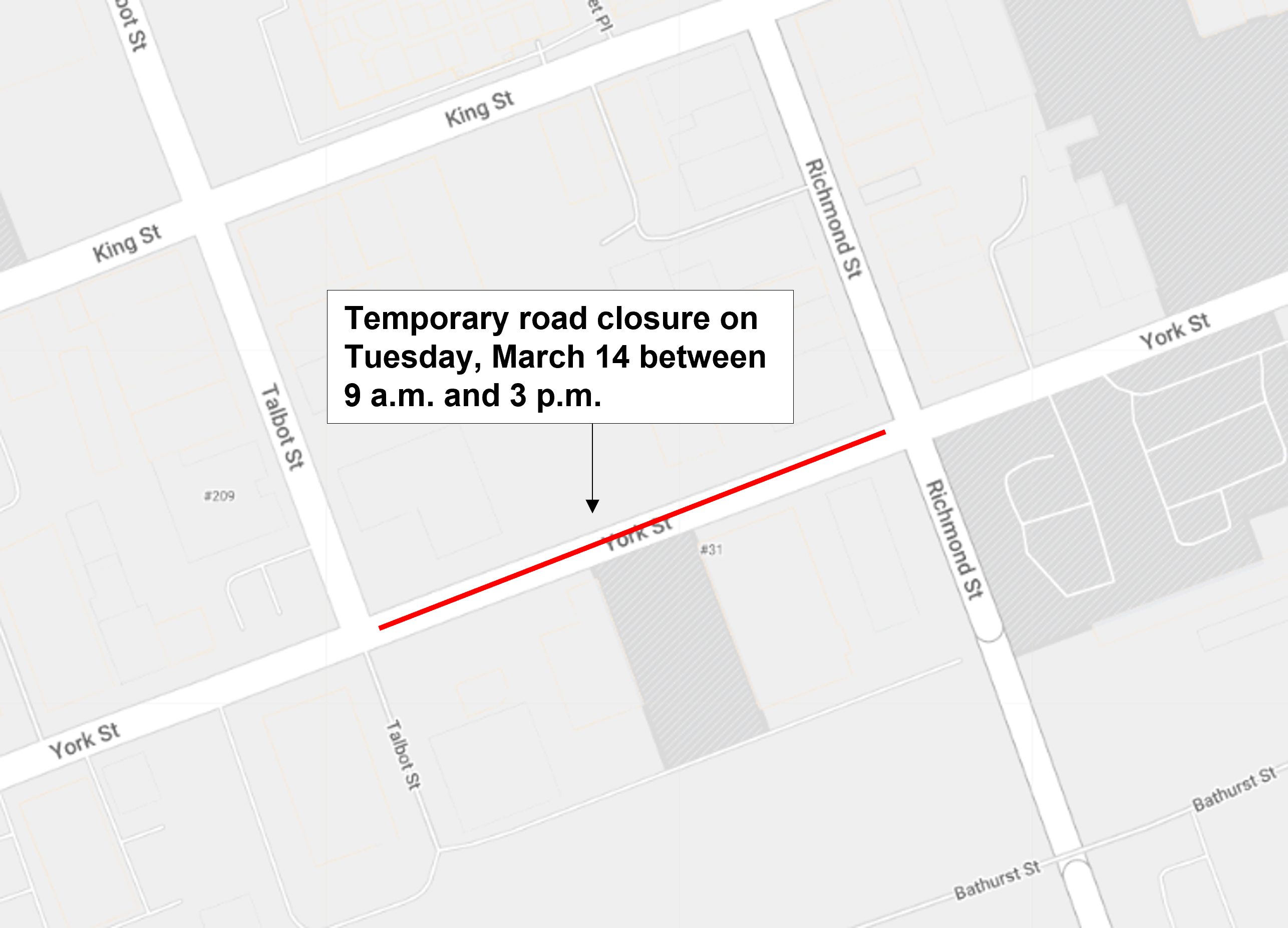 Temporary road closure York Street between Richmond Street and